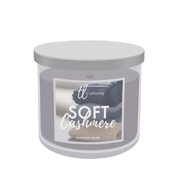 14oz Clear Blown Jar Candle — Silver Matte Metal Lid | Palm Blend