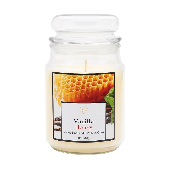 18oz Clear MC Jar Candle — Glass Dome Lid | Palm Blend