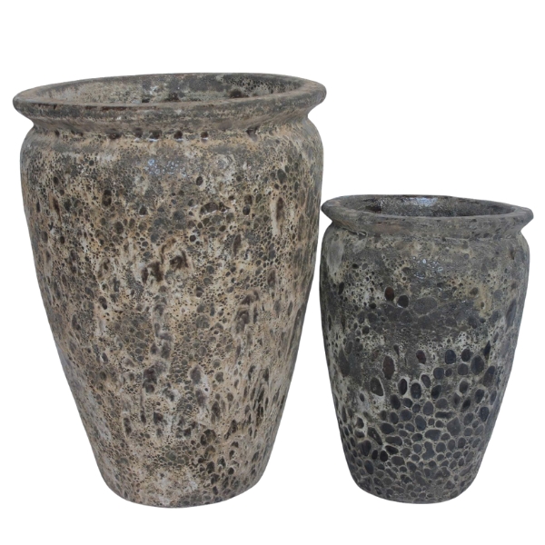  Brown Atlantis Planter Set of 2