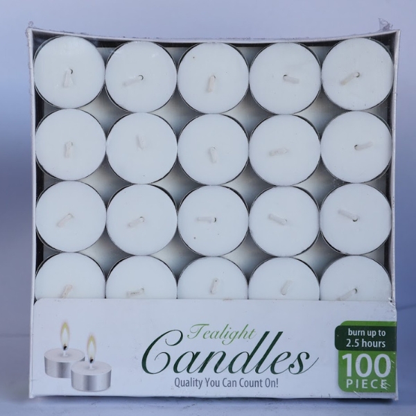 Tealight Candles 100pk White 